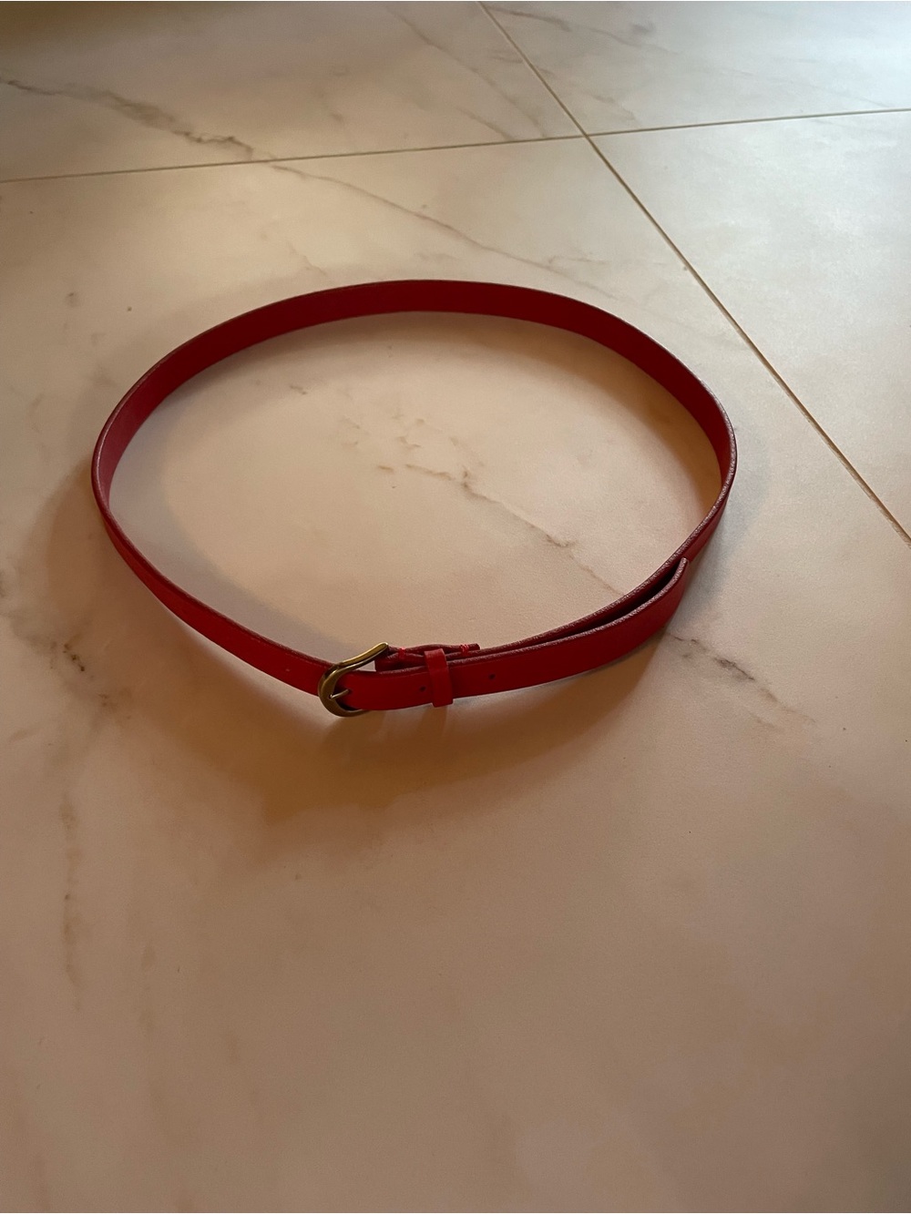 J Crew leather red belt